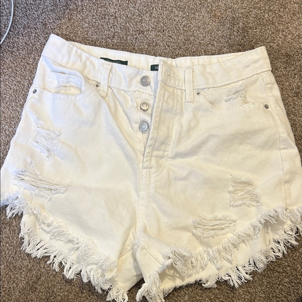 Wild Fable White Frayed Jean Shorts